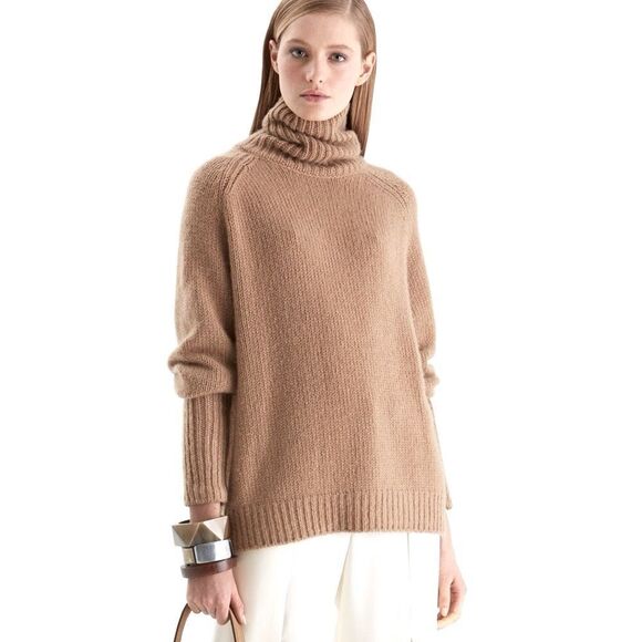 Ralph Lauren Collection Pre-Fall 2015 Camel Cashmere Blend Turtleneck Sweater - Picture 1 of 16